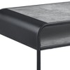 Raziela Concrete Gray & Black Finish Coffee Table - 3 of 4