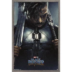 Trends International Marvel Cinematic Universe - Black Panther - Erik Killmonger One Sheet Framed Wall Poster Prints - 1 of 4