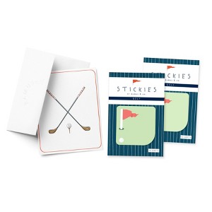 Golf Stickies 3" x 3" 50-Sheet Sticky Notes (2-Pack) & Golf Greeting Card Combo by Ramus & Co - 1 of 2