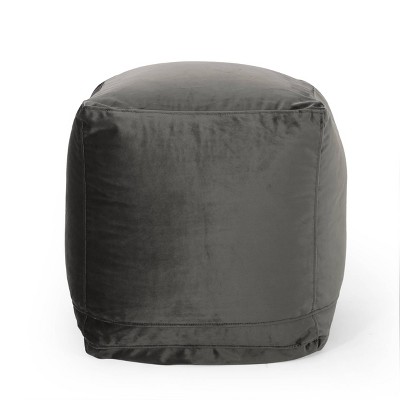 Caney Modern Velveteen Cube Pouf - Christopher Knight Home