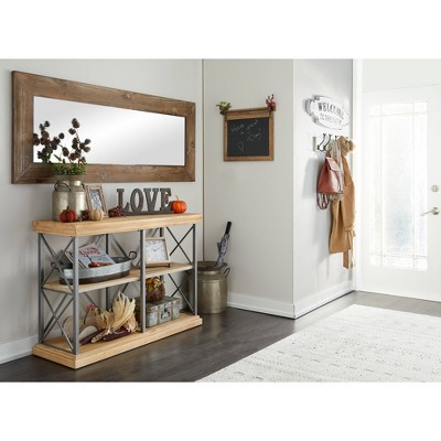 Rustic Brown Wood and Iron 21" Wall Chalkboard Decor