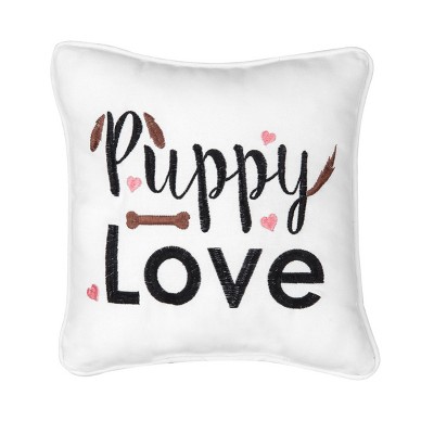 C&F Home 10" x 10" Puppy Love Embroidered Pillow