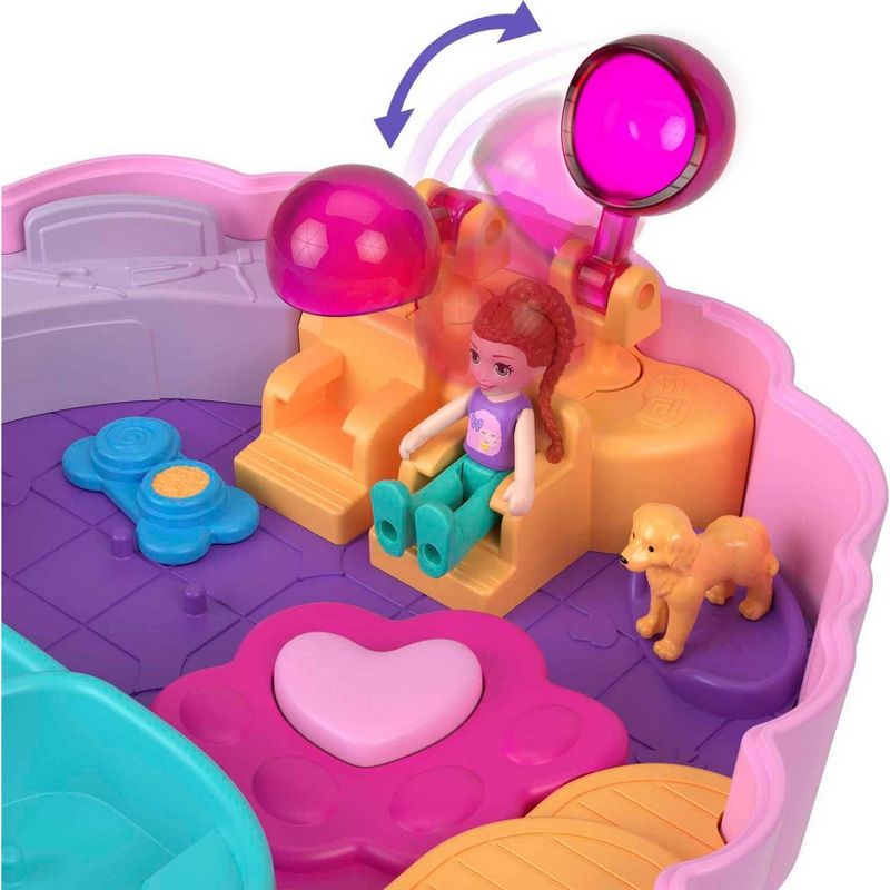 Polly Pocket Groom &#38; Glam Poodle Compact Playset, 6 of 8
