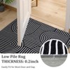 Modern Rainbow Striped Area Rug Washable Living Room Rugs Stain Resistant Non-Slip Backing Ultra-Thin Non Shedding,for Bedroom Playroom - 4 of 4
