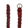 CTM Women's Leather Braided Skinny Casual Belt - 2 of 3