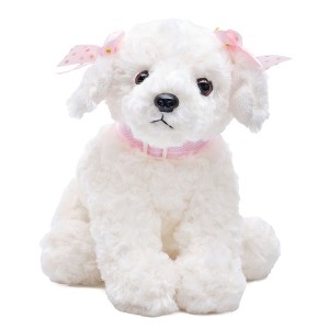 Bearington Sassy Plush Stuffed Animal for kids, White Puppy Dog 10 inches - 1 of 4