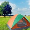 FURNIinspire Camping Tents 2 Person Dome Camping Tent With Double Door, Orange And Green Family Outdoor Tent, Multicolored, 78.75"*59"*43.25" - 4 of 4