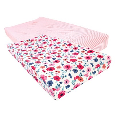 Touched by Nature Girl Organic Cotton Changing Pad Cover, Garden Floral, One Size