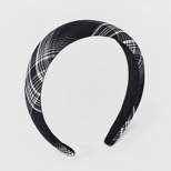 Girls' Plaid Puff Headband - art class™ Black