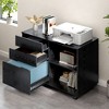 JIONJOY 31.3" Wide 3-Drawer Mobile File Cabinet with Locking Casters & Cable Management - 3 of 4
