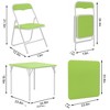 VECELO Kids Folding Activity Table and Chairs Set, 5-Piece Toddler Table with 4 Padded Chairs, Portable Children’s Folding Table for Playroom - 3 of 4