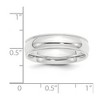 Black Bow Jewelry 4mm to 6mm Platinum Milgrain Edge Domed Comfort Fit Band - 2 of 4