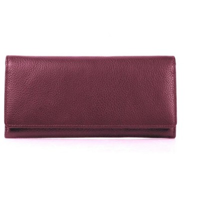 Karla Hanson Women's Rfid Leather Trifold Wallet - Burgundy : Target