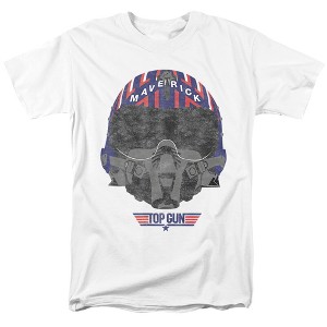 Top Gun Top Gun Helmet Adult T-Shirt White 2X Large - 1 of 4