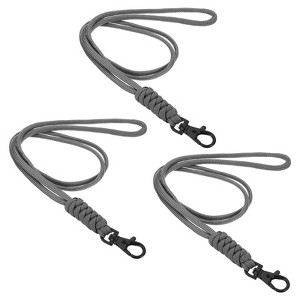 Unique Bargains Polyester Wear-resistant Lightweight ID Card Neck Lanyards with Hooks 3 Pcs - 1 of 4