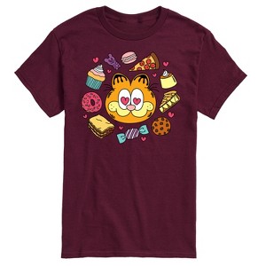 Men's - Garfield - Garfield Hearts Food Short Sleeve Graphic T-Shirt - 1 of 4