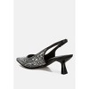Vernaos Pointed Toe Rhinestone Slingbacks - 3 of 4