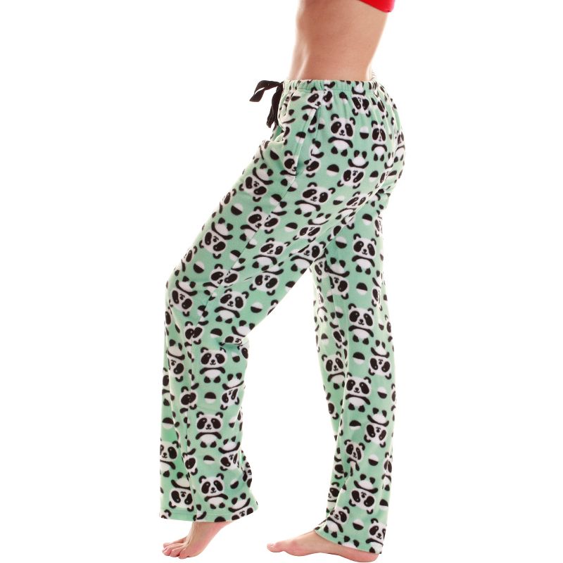 Just Love Womens Panda Print Micro Fleece Pajama Pants, 2 of 4