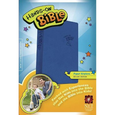 Hands-On Bible-NLT-Paper Airplane - (Leather Bound)