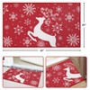 COZONY Winter Christmas Deer Indoor/Outdoor Welcome Mat Floor Doormat for Home Decoration Christmas Rug Entryway Front Porch Decor, Red - 2 of 4