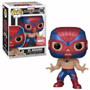 Funko Pop! Marvel Lucha Libre Metallic El Aracno Collector Corps Exclusive Figure #706! - 1 of 4