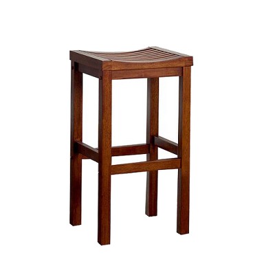 Saddle Seat 29" Barstool Hardwood/Oak- Home Styles