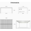 PURPLE LEAF Outdoor Louvered Pergola Aluminum Gazebo Modern White Patio Metal Pergola with Adjustable Rainproof Hardtop for Garden Lawns Yard - 4 of 4