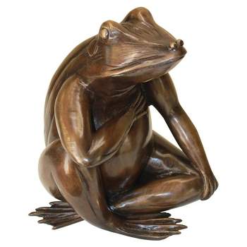 Design Toscano Forever in my Heart: Frog Cast Bronze Garden Statue