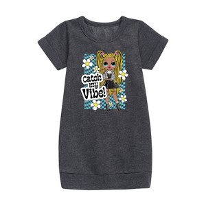 - LOL Surprise! - Catch My Vibe Graphic Short Sleeve Fleece Dress - 1 of 3