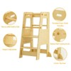 Toddler Standing Tower Adjustable Height - Super Stable Kids Kitchen Stool Helper - 3 Levels Adjustable Wooden Toddler Kitchen Stool - 2 of 4