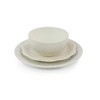 White Lace 16 Piece Round Scallop Stoneware Dinnerware-Elama - 4 of 4