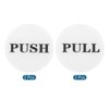 Unique Bargains Round Acrylic Self-Adhesive Decor Home Business Push Pull Door Sign 4 Pcs - 3 of 4
