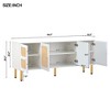 NicBex TV Stand for TVs up to 70 Inches,Modern TV Media Console Table with Rattan Door and 3 Cabinets - 3 of 4
