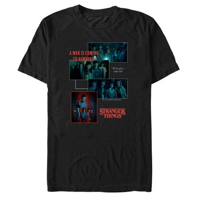 Men's Stranger Things Scenes Collage War Is Coming To Hawkins T-shirt ...