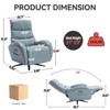 Modern Dual Motor 270° Swivel Power Recliner Chair With Heavy Duty Motion Mechanism, USB and Type-C Charging Ports - ModernLuxe - 3 of 4