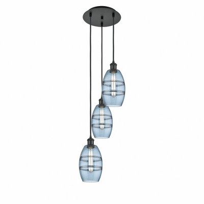 Vaz - 3 Light Cord Hung Multi Pendant In Industrial Style-25.13 Inches Tall and 12.38 Inches Wide