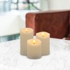 LumaBase Battery-Operated Textured Candles - Set of 3 - 2 of 4