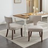 NicBex Modern Hardwood Upholstered Dining Chairs Set of 2 with Copper Nails & Curved Backrest,Linen Fabric Kitchen Chairs,Living Room Chairs - 3 of 4