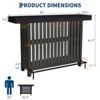 63" Large Wooden Bar Table with Footrest & 2-Tier Storage Shelves - Pub Style Home Bar Unit for Kitchen, Dining Room, Bistro & Living Room - 2 of 4