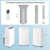 Costway 6350 BTU (9000BTU ASHRAE) Portable Air Conditioner 3-in-1 Air Cooler Fan Dehumidifier w/ Remote - 3 of 4