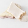 Anna-Kaci Women's 3 Pairs Ruffled Ankle Socks with Scalloped Trim and Soft Knit Fabric - Pastel - 4 of 4