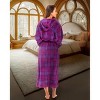 ADR Plush Fleece Women's Robe, Long Hooded Women's Bathrobe, Soft Cozy Women's Bath Robe & Plus Sizes - 3 of 3