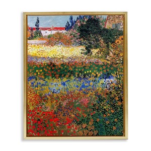 Stupell Industries Van Gogh Flower Garden Floating Frame Canvas Art - 1 of 4