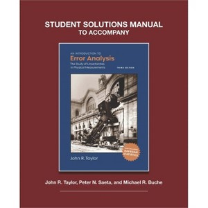 Student Solutions to Accompany Taylor's an Introduction to Error Analysis, 3rd Ed - by  John R Taylor & Maxine Singer (Paperback) - 1 of 1