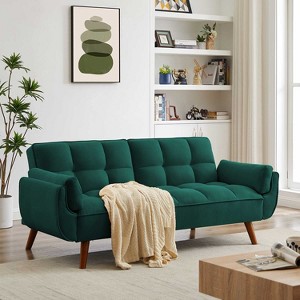 KTMBDW 75.4" Loveseat Sofa, Mid Century Modern Decor Love Seat Couches for Living Room, Bedroom, Solid and Easy to Install Love Seats Furniture - 1 of 4