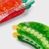 Carrot and Peas Acrylic Claw Hair Clip Set 2pc - A New Day™ Orange/Green - 3 of 3