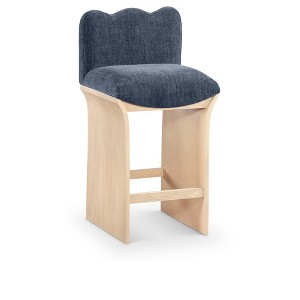 Meridian Furniture,Shaw Chenille Fabric Upholstered Counter Stool - 1 of 4