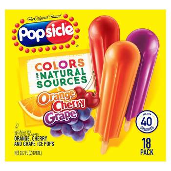 Popsicle Orange Cherry Grape Variety Ice Pops - 18ct