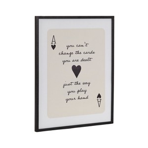 Kate & Laurel All Things Decor 16"x20" Gallery Ace of Heart Cards Positive Quote Print by The Creative Bunch Studio Black - 1 of 4