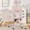 Lirago Mesh Office Chair w/Headrest - Adjustable Lumbar & Flip-Up Armrests, Pink - 2 of 4